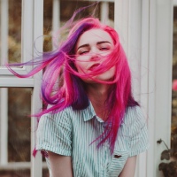 Цветные волосы: розовые, фиолетовые, красные!